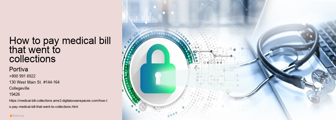 how to pay medical bill that went to collections